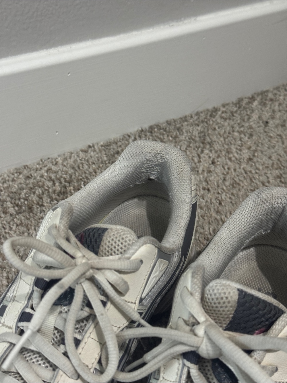 Asics Women's Running Sneakers in White, Gray & Pink - Picture 6 of 7